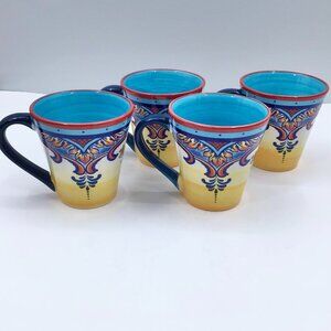 Zanzibar Euro Ceramica Coffee Tea Mugs Boho Cottagecore Contemporary Cone Shape